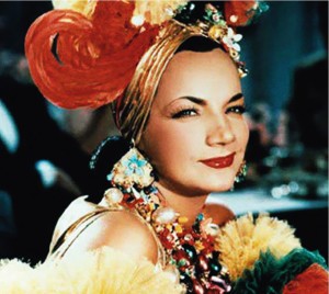 Carmen Miranda Foto colorida quadrada