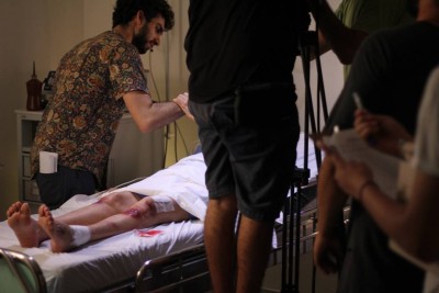 Samuel Brasileiro no set de _______ (Foto: Samuel Carvalho)