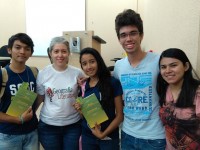 Alunos de escola pública visitam departamento de Geografia da UFC como parte do projeto Abrindo Horizontes: O Espaço Geográfico na Literatura Clássica e Contemporânea (Foto: Divulgação/Facebook)