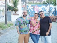 Flávio Paiva convidou Gustavo Portela e Ilya para participarem do CD-livro  Bulbrax - Sociomorfologia Cultural de Fortaleza  (Foto: Carol Monteiro/Divulgação)