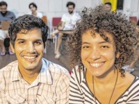 Daniel Chastinet e Flávia Rodrigues são os idealizadores do Com Figura, projeto que já existe há 1 ano e teve início no Ateliê de Flávia (Foto: Thiago Gadelha)