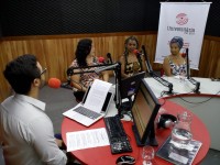 No dia 21 de novembro de 2018, o Rádio Debate abordou o tema Igualdade Racial, consciência negra e afrobrasilidade nas escolas. Esse foi o sexto programa da série e contou com a presença de Kellynia Farias, Sandra Petit e Vanda Machado (Foto: Raquel Chaves/Divulgação)