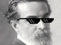 Intervenção no retrato de Alberto Nepomuceno, um dos destaques na estreia da nova temporada do Música Erudita (O retrato original pertence ao Acervo da Biblioteca Alberto Nepomuceno/Escola de Música da UFRJ)