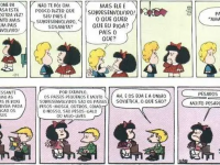 Mafalda é uma garota inconformada diante do contexto mundial e suas tirinhas possuem um humor peculiar, com conteúdo fortemente político (Foto: Reprodução/Internet)