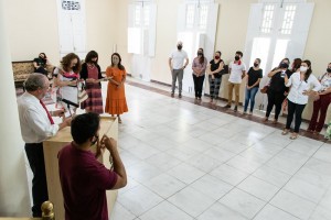 "É por vocês que a gente trabalha" foi o lema do Observatório da Vida Estudantil (OBSERVAÊ) da UFC (Foto: Viktor Braga/UFC)