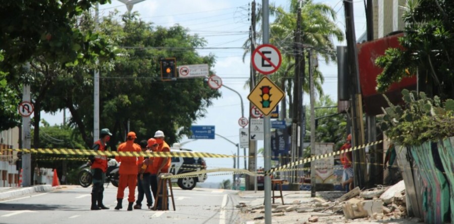Fortaleza registra 264 riscos de desabamentos em 3 meses