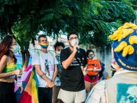 A retomada acontece num momento em que Fortaleza aparece em 1º lugar no ranking das cidades que mais assassinou pessoas LGBTQIA+ em 2020 (Foto: Fernanda Barros)
