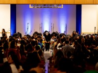 A Orquestra Jacques Klein & Coral Vozes de Iracema se apresentaram no dia 19 de abril na Igreja de Jesus Cristo dos Santos dos Últimos Dias (Foto: Divulgação)