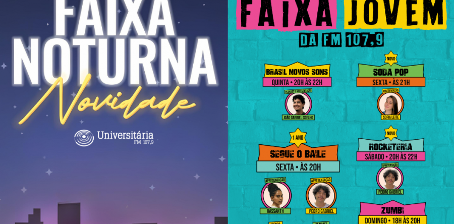 Novas atrações e faixas horárias estreiam na Universitária FM