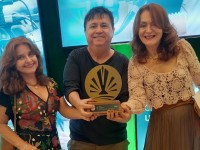 Os jornalistas Lucia Helena Pierre, Fernando Jocelito e Márcia Vieira produziram a série de reportagens premiada (Foto: Acervo pessoal)