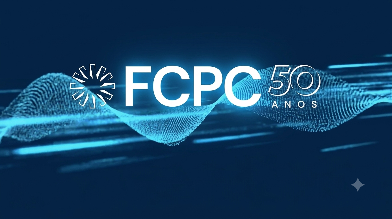 Logo comemorativo dos 50 anos da FCPC